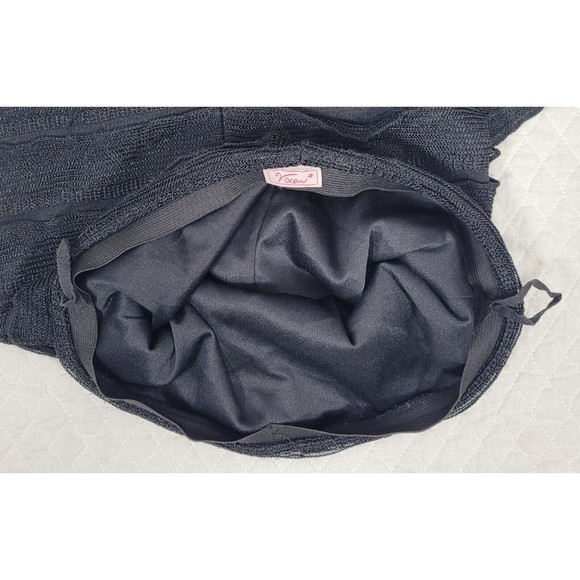 Vixen Women's Bodycon Tube Dress Ruffled Strapless Short Black Clubwear Dress - Picture 9 of 13